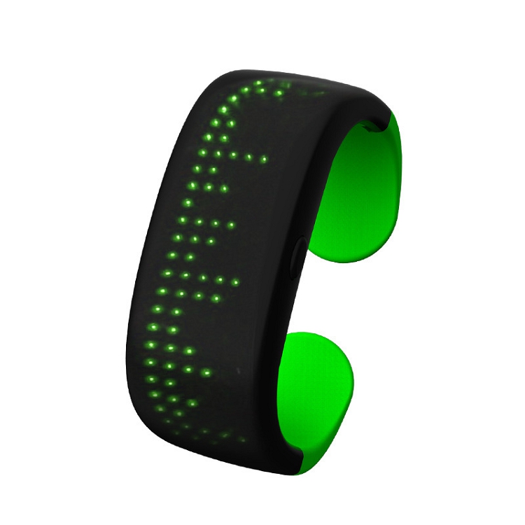 Cross-border outdoor sports LED display bracelet Night running and cycling a variety of dynamic graphics luminous display bracelet